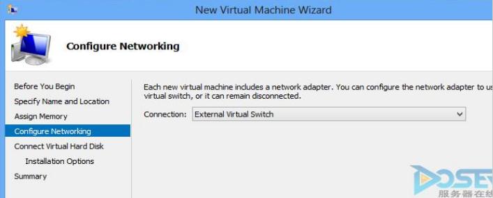 在Windows 8 Hyper-V下安装Ubuntu - 分配一个虚拟交换机