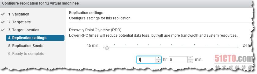 图3：设置恢复点目标，以便按你定义的特定时间间隔来复制数据