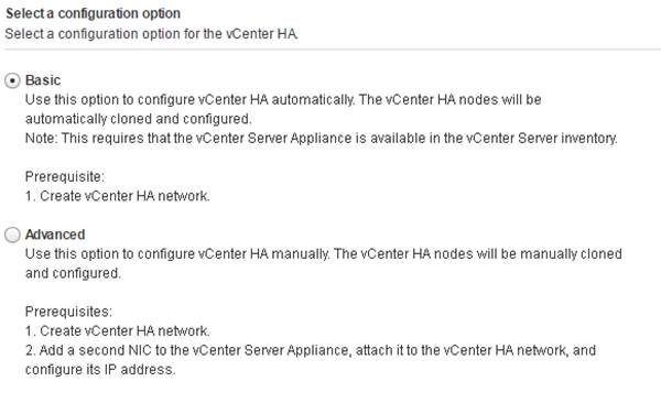vCenter Server HA来弥补
